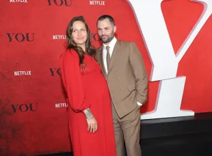 Domino Kirke-Badgley and Penn Badgley attend the Netflix's "You" Season 5 New York Screening at The Plaza Hotel (Image via Getty)