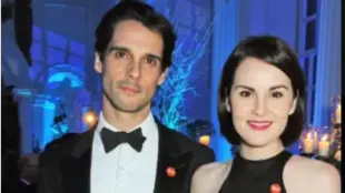 John Dineen and Michelle Dockery (Imave via X/@TheIrishSun)