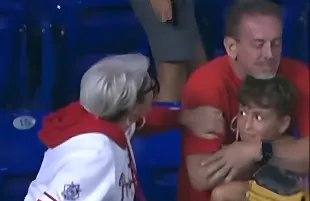 The woman in the viral Phillies Marlins video (Photo: X/@JomboyMedia)