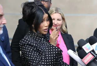 ALHAMBRA, CA - SEPTEMBER 2: Cardi B is seen leaving court on September 2, 2025 in Alhambra, California. (Photo by MEGA/GC Images)