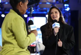 (L-R) Janine Rubenstein and Olivia Culpo attend SiriusXM at Super Bowl LIX (Image via Getty).