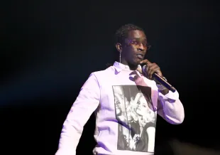 Young Thug's alleged diss track has been leaked and is going viral everywhere (Image via Getty)