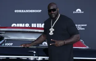 LONDON, ENGLAND - JULY 18: Shaquille O'Neal attends the UK Launch of 'Gin & Juice By Dre and Snoop' at Flipper's Roller Boogie Palace on July 18, 2024 in London, England. (Photo by Dave Benett/ Getty Images for Gin & Juice by Dre and Snoop)