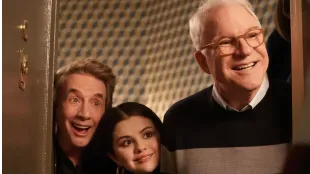 Martin Short, Selena Gomez and Steve Martin in Only Murders in the Building Season 5 via @onlymurdershulu