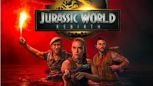 Mahershala Ali, Scarlett Johansson and Jonathan Bailey in JurassicWorld Rebirth via @jurassicworld