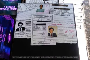 A billboard in Times Square calls for the release of the Epstein Files on July 23, 2025 in New York City (Image via Getty)