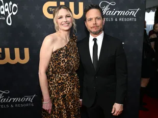 Kelley Wolf and Scott Wolf attend Champagne Collet & OBC Wines' celebration of The 28th Annual Critics Choice Awards at Fairmont Century Plaza on January 15, 2023 in Los Angeles, California. (Image via Getty)
