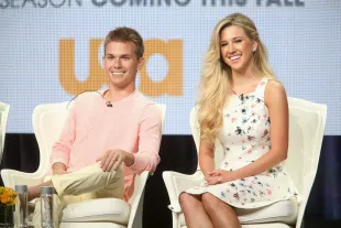Chase Chrisley and Savannah Chrisley speak onstage at the 'Chrisley Knows Best' panel during the NBCUniversal USA Network portion of the 2014 Summer Television Critics Association (Image via Getty)