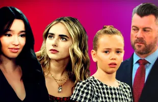 Sophia, Holly, Rachel and EJ on Days of Our Lives