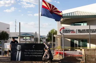 Dennis Prager remembers his close friend and the Turning Point USA Founder Charlie Kirk, after the latter was fatally shot during an appearance at Utah Valley University (Image via Rebecca Noble/Getty Images)