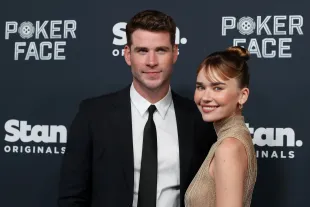  Liam Hemsworth and Gabriella Brooks attends the Australian Premiere of Poker Face (Image via Getty)