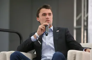 LOS ANGELES, CA - OCTOBER 20:  Charlie Kirk speaks onstage during Politicon 2018 at Los Angeles Convention Center on October 20, 2018 in Los Angeles, California.  (Photo by Phillip Faraone/Getty Images for Politicon)