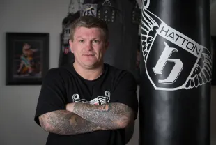 MANCHESTER, ENGLAND - JUNE 18: Former world champion Ricky Hatton during a media workout at Hatton Health and Fitness on June 18, 2015 in Manchester, England. (Photo by Dave Thompson/Getty Images)