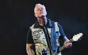 James Hetfield of Metallica performs during the M72 World Tour at Mercedes-Benz Stadium on June 03, 2025 in Atlanta, Georgia.  (Photo by Paras Griffin/Getty Images)