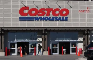 BAYONNE, NJ - MARCH 26: People enter and exit a Costco Wholesale store on March 26, 2023, in Bayonne, New Jersey.  (Photo by Gary Hershorn/Getty Images)
