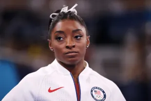 Simone Biles of Team United States. (Photo by Laurence Griffiths/Getty Images)