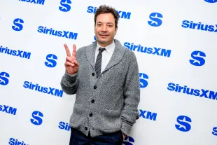 Jimmy Fallon visits SiriusXM Studios on November 16, 2023 in New York City (Image via Getty)