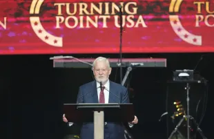 What did Matt Walsh say about Dr. Larry Arnn's speech at Charlie Kirk's memorial service?