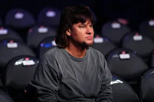 LAS VEGAS, NEVADA - DECEMBER 07: Theo Von attends the UFC 310 event at T-Mobile Arena on December 07, 2024 in Las Vegas, Nevada. (Photo by Chris Unger/Zuffa LLC)