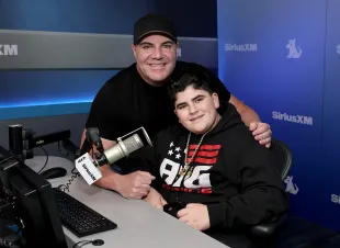 Andrew "A.J." Befumo and Eric "Big Justice" Befumo of The Costco Guys visit SiriusXM at SiriusXM Studios on November 22, 2024 in New York City. (Photo by Jamie McCarthy/Getty Images)