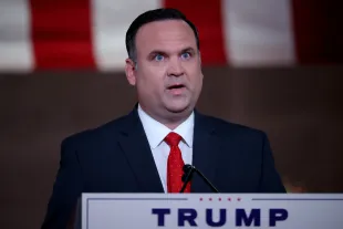  In a prerecorded address for the Republican National Convention released August 27, 2020, White House Deputy Chief of Staff for Communications Dan Scavino speaks (Image via Getty)