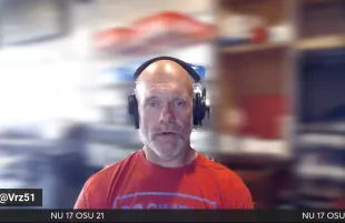 Matt Vrzal hosting one of his sports based podcasts (Image via YouTube/The Matt Vrzal Podcast)