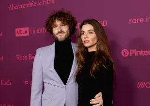 Lil Dicky and Kristin Batalucco attend the Second Annual Rare Impact Fund Benefit Supporting Youth Mental Health, hosted by Selena Gomez, at Nya Studios on October 24, 2024 in Los Angeles, California. (Photo by Amy Sussman/Getty Images)