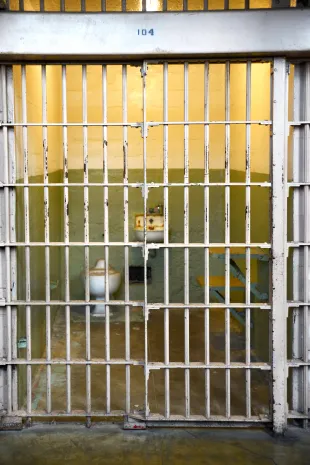  A cell at the former Alcatraz Federal Penitentiary on Alcatraz Island in San Francisco Bay (Image via Getty)