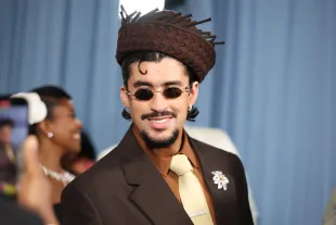 Bad Bunny attends the 2025 Met Gala Celebrating "Superfine: Tailoring Black Style" at Metropolitan Museum of Art on May 05, 2025 in New York City.  (Photo by Mike Coppola/MG25/Getty Images for The Met Museum/Vogue)