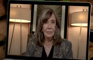 A still of Jill Abbott on a video chat with Sally Spectra (Image via YouTube / Y&R INSIDER)