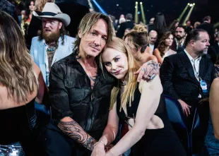 Keith Urban and Nicole Kidman attend the 57th Annual Country Music Association Awards at Bridgestone Arena on November 08, 2023 (Image via Getty)