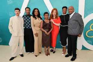 (L-R) Chris Perfetti, Tyler James Williams, Sheryl Lee Ralph, Quinta Brunson, Lisa Ann Walter, Janelle James and William Stanford Davis attend ABC's "Abbott Elementary" Official Emmy FYC and Finale at Academy Museum of Motion Pictures on April 15, 2025 in Los Angeles, California. (Photo by Emma McIntyre/Getty Images)
