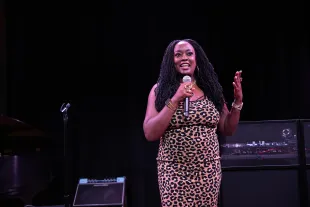 CEO of Turner Conoly Group, Ashley Allison onstage during Celebrating Black Women & Music at Recording Industry Association of America on April 30, 2024 in Washington, DC. (Photo by Brian Stukes/Getty Images for The Recording Academy)