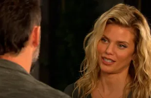 A still of Cat Greene talking to Chad DiMera (Image via YouTube / Days of Our Lives)