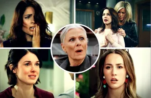 Clockwise from topleft, Britt, Elizabeth, Carly, Josslyn, Willow and Tracy of General Hospital