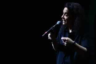 MIAMI, FL - DECEMBER 14:  Jessica Kirson performs live on stage during "The Chosen Comedy Festival" at James L. Knight Center on December 14, 2022 in Miami, Florida.  (Photo by Johnny Louis/Getty Images)