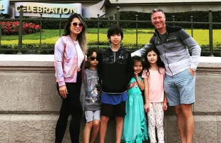 Devon Lucie with his family and Patty Dinh (Image via Instagram/@eclairdelicieux)
