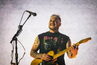 NASHVILLE, TENNESSEE - JUNE 29: Zach Bryan performs during the Quittin Time tour at Nissan Stadium on June 29, 2024 in Nashville, Tennessee. (Photo by Keith Griner/Getty Images)