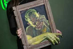 NEW YORK, NEW YORK - SEPTEMBER 30: "Monster: The Ed Gein Story" artwork during Netflix's "Monster: The Ed Gein Story" New York premiere at The Plaza Hotel on September 30, 2025 in New York City. (Photo by John Nacion/WireImage)