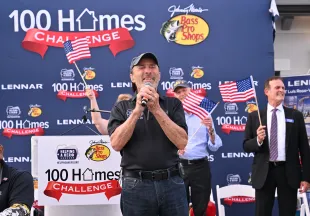 Lee Greenwood attends the "Helping A Hero Welcome Home" ceremony on June 19, 2024 in Miami, Florida. (Photo by Jason Koerner/Getty Images for Helping a Hero)