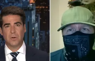 Jesse Watters interviewing Eric (Image via YouTube/@FoxNews)