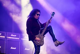 KORTRIJK, BELGIUM - AUGUST 11: Gene Simmons of Gene Simmons Band performs at Alcatraz Metal Fest on August 11, 2024 in Kortrijk, Belgium. (Photo by Elsie Roymans/Getty Images)