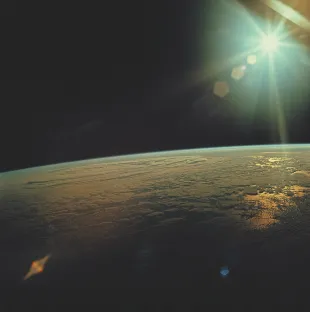 The Earth as seen from orbit, during NASA's Apollo 11 lunar landing mission, July 1969.   (Photo by Space Frontiers/Getty Images)