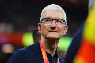 Tim Cook has not responded to the ongoing rumors until now (Image via Getty)