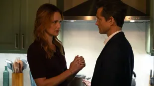 Kerry Bishé as Grace Hall with Hugh Dancy as A.D.A. Nolan Price in Law & Order season 25. Photo via NBC.