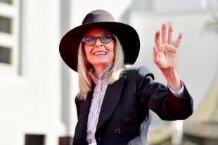 HOLLYWOOD, CALIFORNIA - AUGUST 11: Diane Keaton attends the Handprint and Footprint in Cement Ceremony for Actress Diane Keaton hosted by TCL Chinese Theatre on August 11, 2022 in Hollywood, California. (Photo by Jerod Harris/Getty Images)