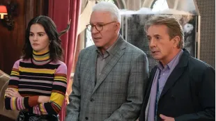 Martin Short, Steve Martin and Selena Gomez in Only Murders in the Building Season 5 via @onlymurdershulu