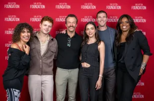 LOS ANGELES, CALIFORNIA - FEBRUARY 03: (L-R) Actors Diany Rodriguez, Caleb Foote, Kyle Schmid, Mariel Molino, Austin Stowell and Tyla Abercrumbie attend the SAG-AFTRA Foundation Conversations Presents "NCIS: Origins" event at The Meryl Streep Center for Performing Artists on February 03, 2025 in Los Angeles, California. (Photo by Amanda Edwards/Getty Images for SAG-AFTRA Foundation)
