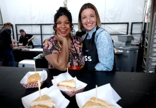 Aarti Sequeira and Damaris Phillips (Image via Getty)