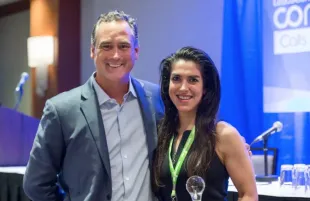 LendingTree CEO Doug Lebda with Samaneh Pourjalali. (Photo: X/@DougLebda)